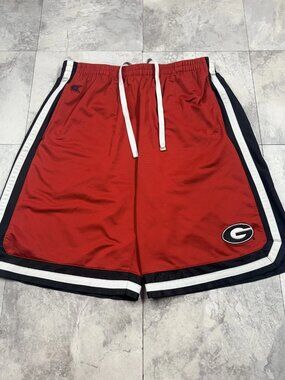 Colosseum Georgia Bulldogs Basketball Shorts Men's XL Red Black Baggy Y2K